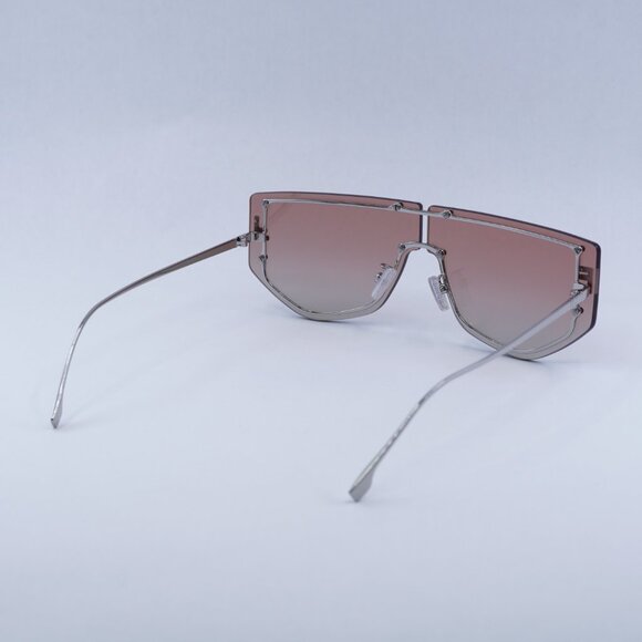 🕶️ New Fendi FE40096U 16T Sunglasses - Palladium Frame, Bordeaux Lenses - Picture 11 of 12